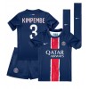 Paris Saint-Germain Presnel Kimpembe #3 Hjemmedraktsett Barn 2024-25 Kortermet (+ korte bukser)